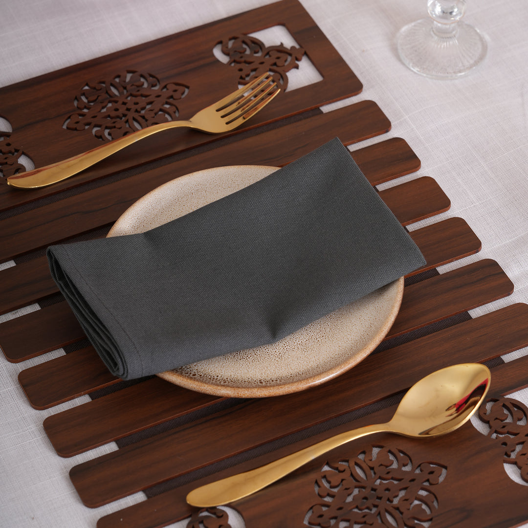 Premium Solid Linen-Style Dinner Napkins – Set of 6 (Available in 8 Essential Shades)