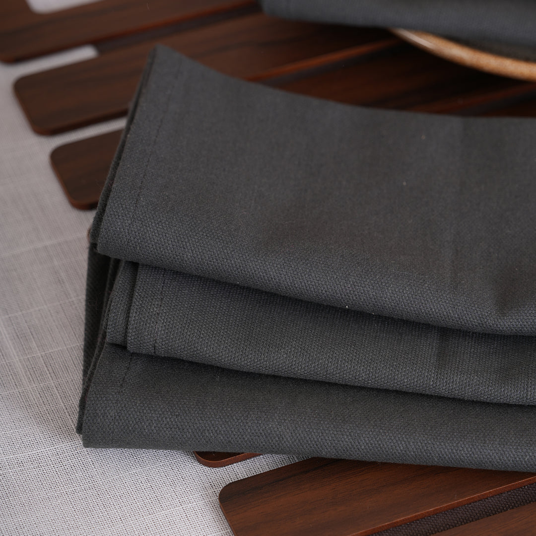 Premium Solid Linen-Style Dinner Napkins – Set of 6 (Available in 8 Essential Shades)