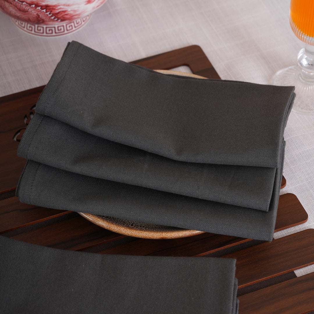 Premium Solid Linen-Style Dinner Napkins – Set of 6 (Available in 8 Essential Shades)
