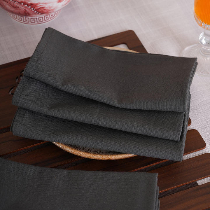 Premium Solid Linen-Style Dinner Napkins – Set of 6 (Available in 8 Essential Shades)