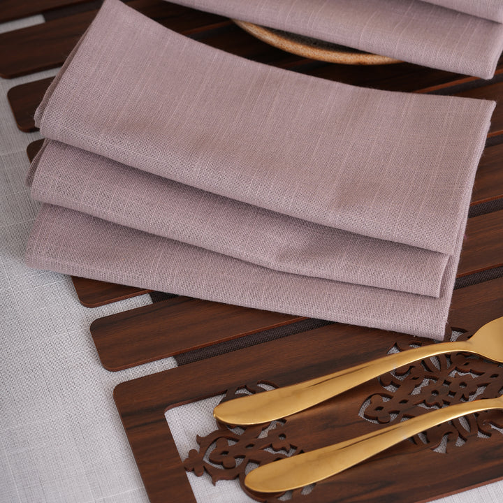 Premium Solid Linen-Style Dinner Napkins – Set of 6 (Available in 8 Essential Shades)