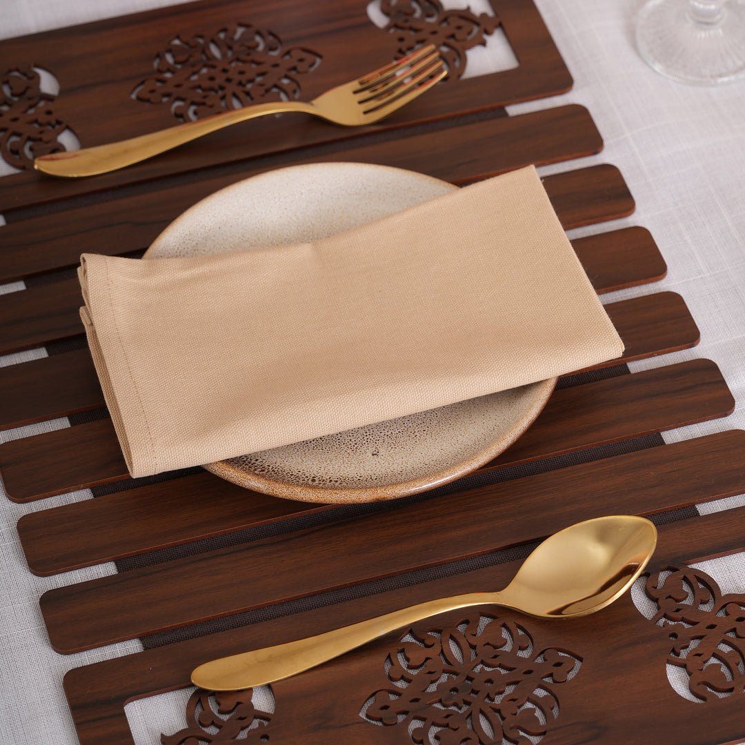 Premium Solid Linen-Style Dinner Napkins – Set of 6 (Available in 8 Essential Shades)