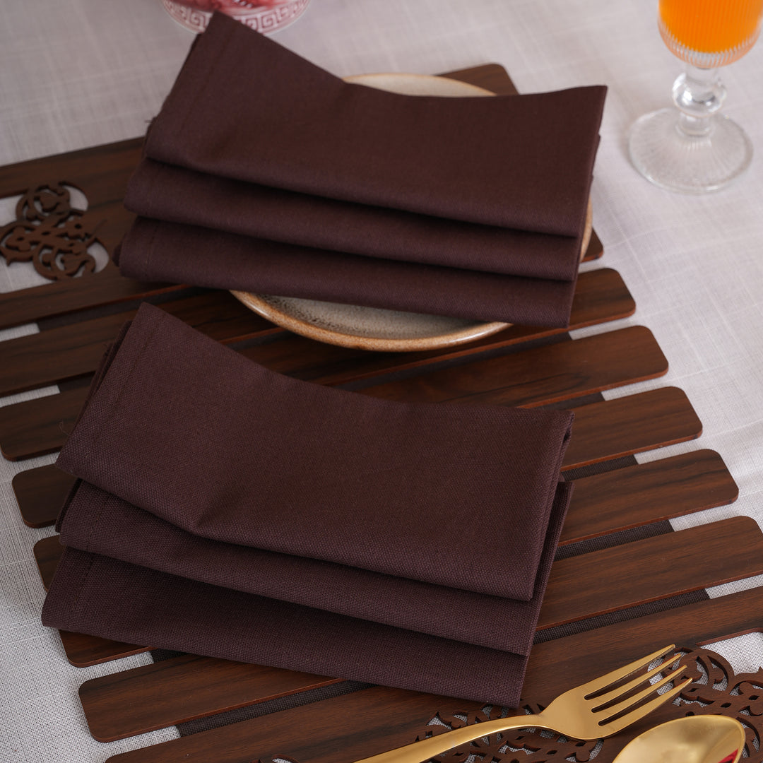 Premium Solid Linen-Style Dinner Napkins – Set of 6 (Available in 8 Essential Shades)