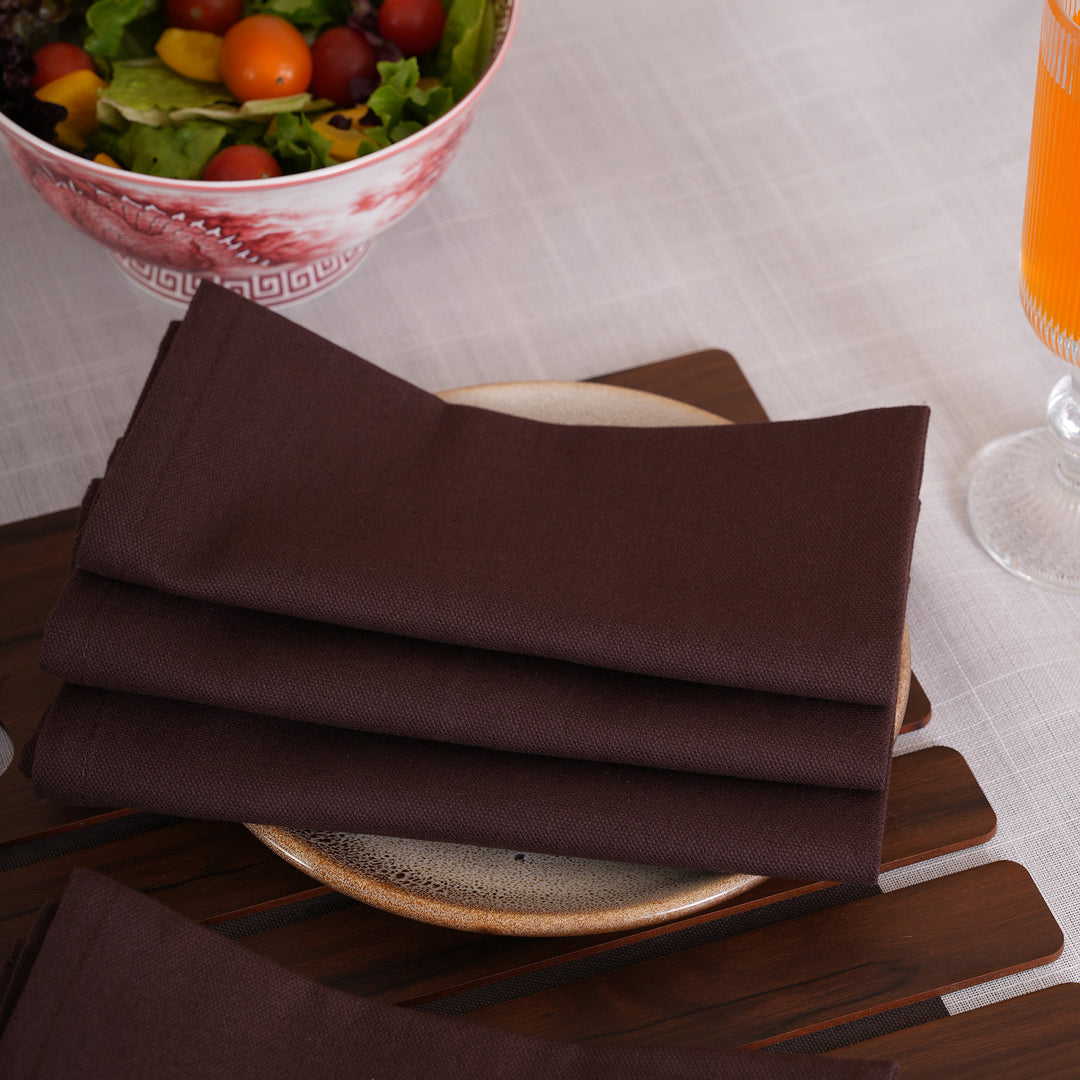 Premium Solid Linen-Style Dinner Napkins – Set of 6 (Available in 8 Essential Shades)
