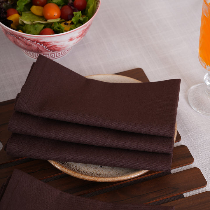 Premium Solid Linen-Style Dinner Napkins – Set of 6 (Available in 8 Essential Shades)
