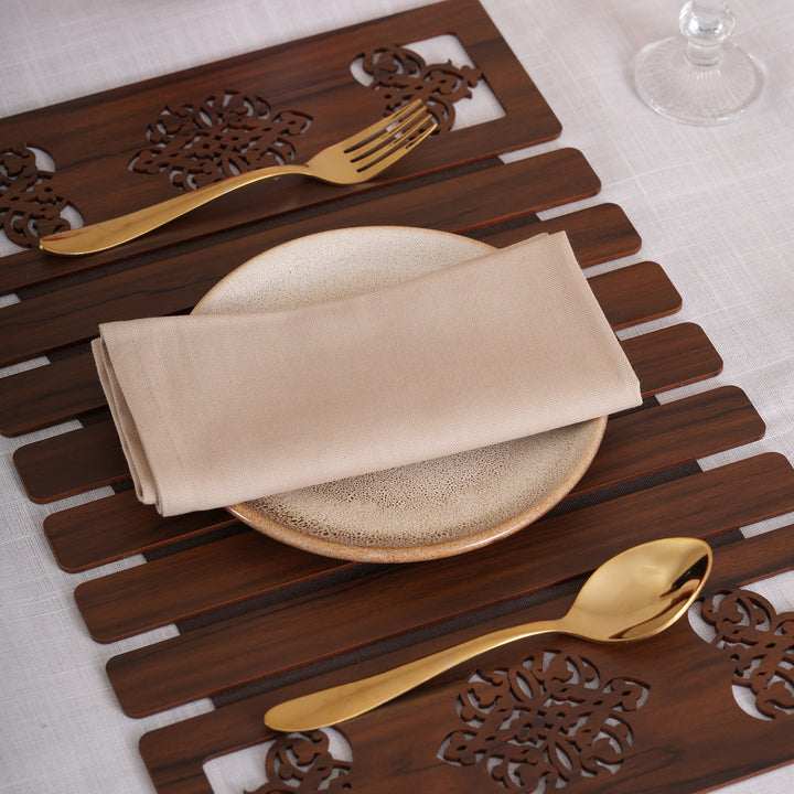 Premium Solid Linen-Style Dinner Napkins – Set of 6 (Available in 8 Essential Shades)