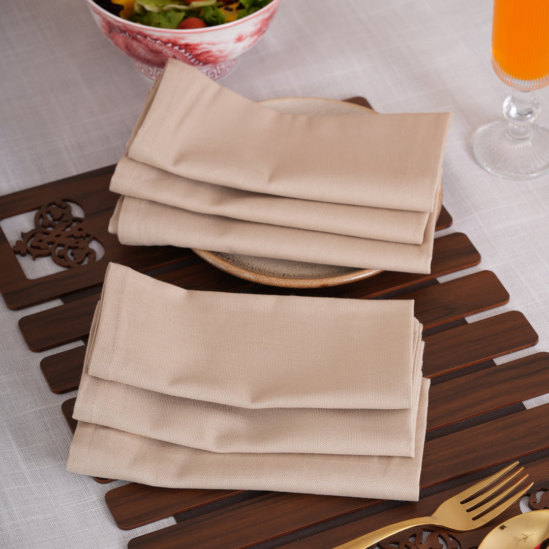 Premium Solid Linen-Style Dinner Napkins – Set of 6 (Available in 8 Essential Shades)
