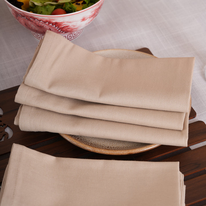 Premium Solid Linen-Style Dinner Napkins – Set of 6 (Available in 8 Essential Shades)