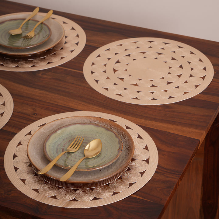 Modern Concentric Circle Placemat Set of 6