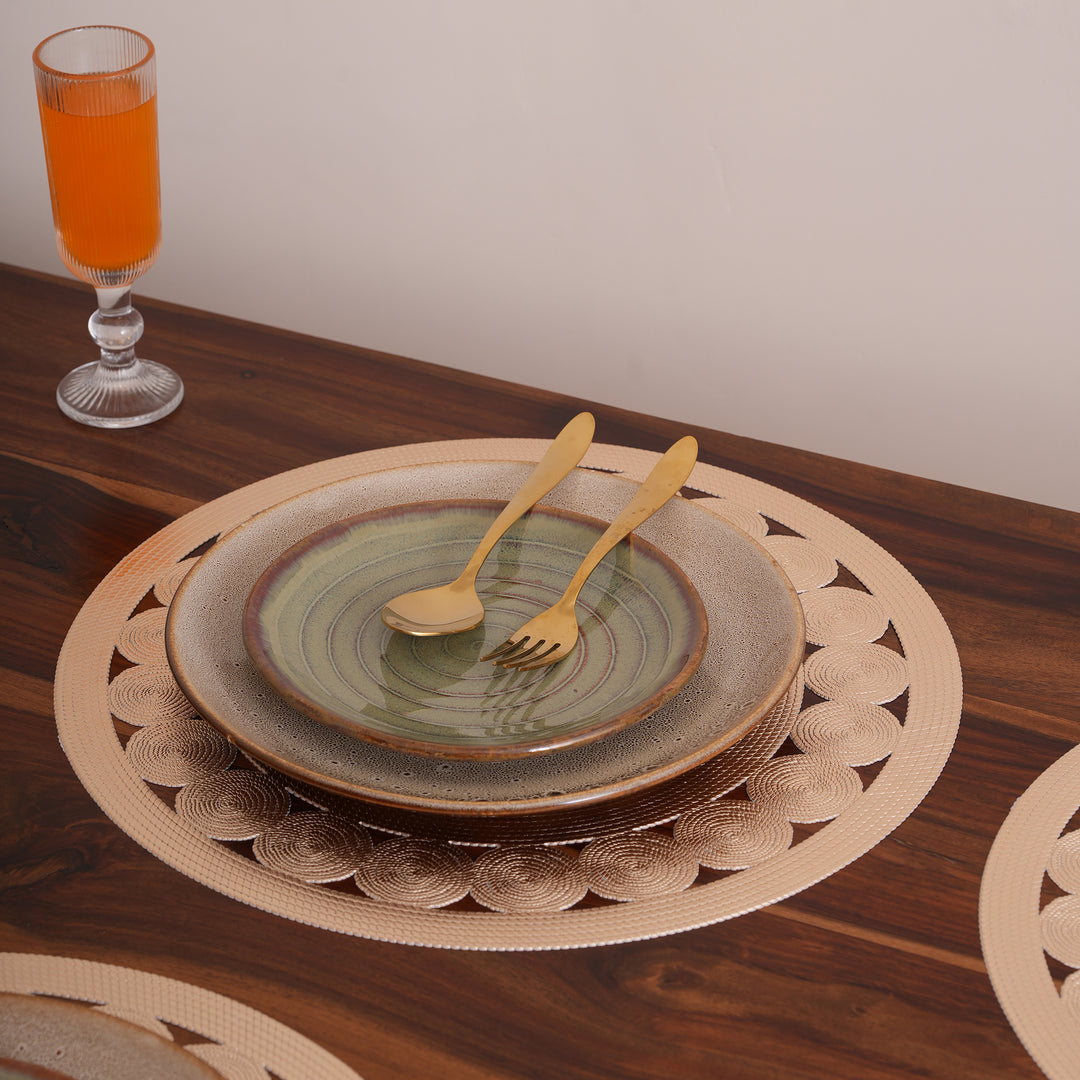Modern Concentric Circle Placemat Set of 6