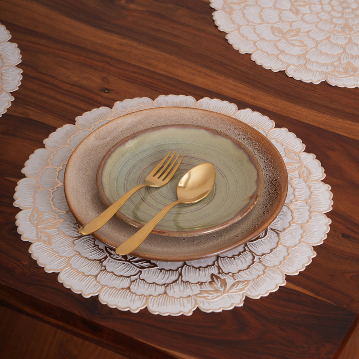Decorative Blooming Flower Placemat Set of 6