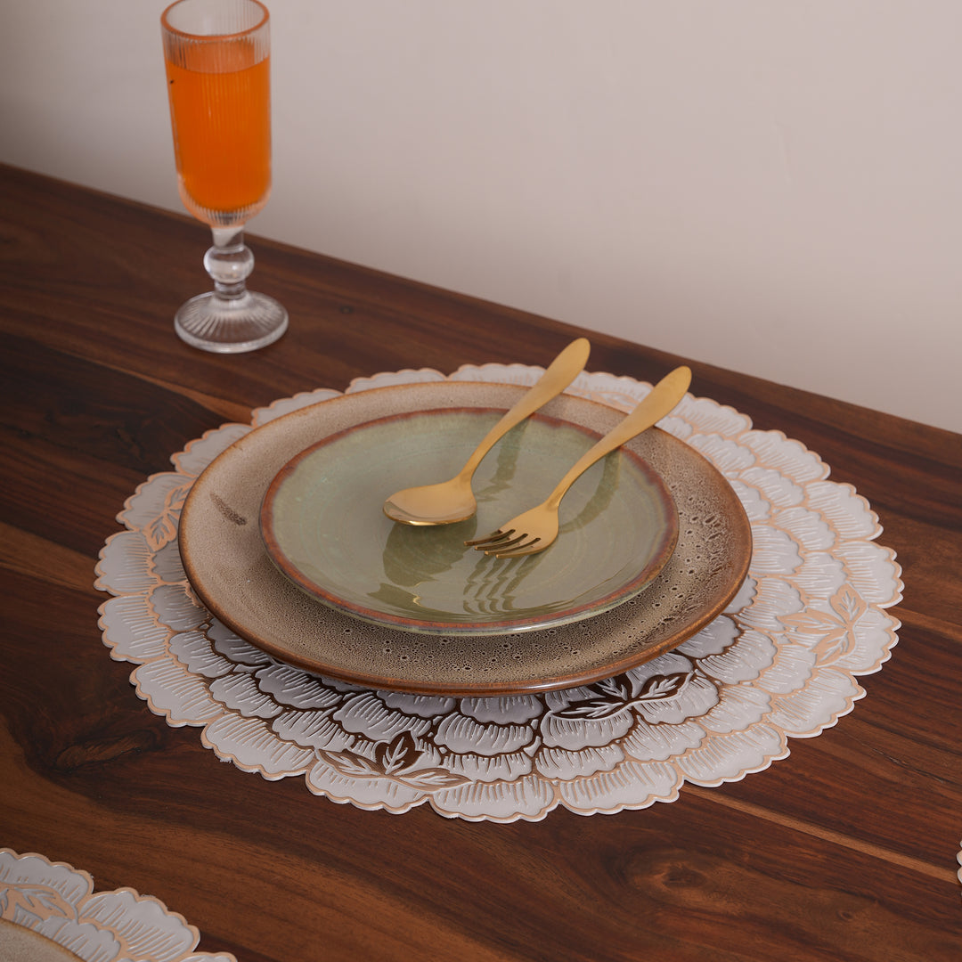 Decorative Blooming Flower Placemat Set of 6