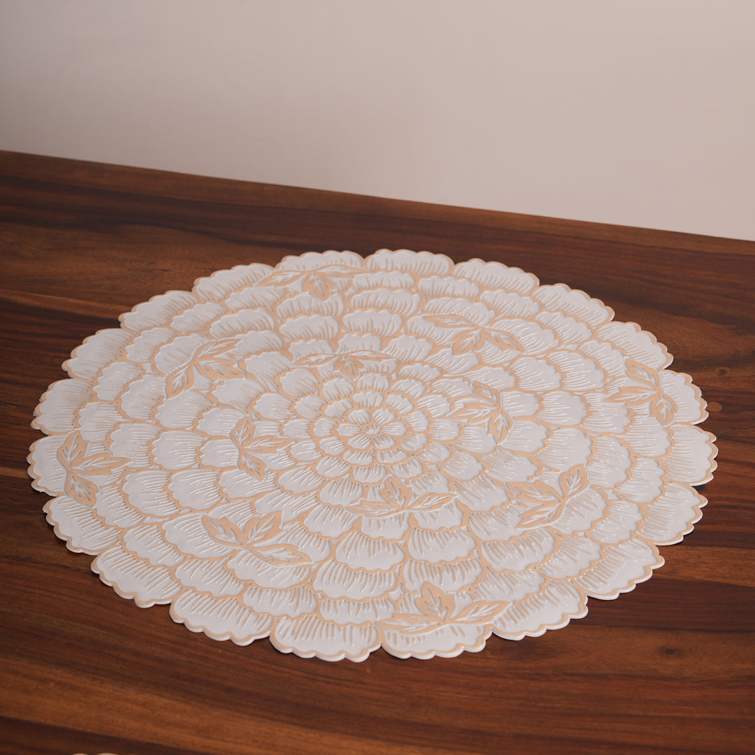 Decorative Blooming Flower Placemat Set of 6