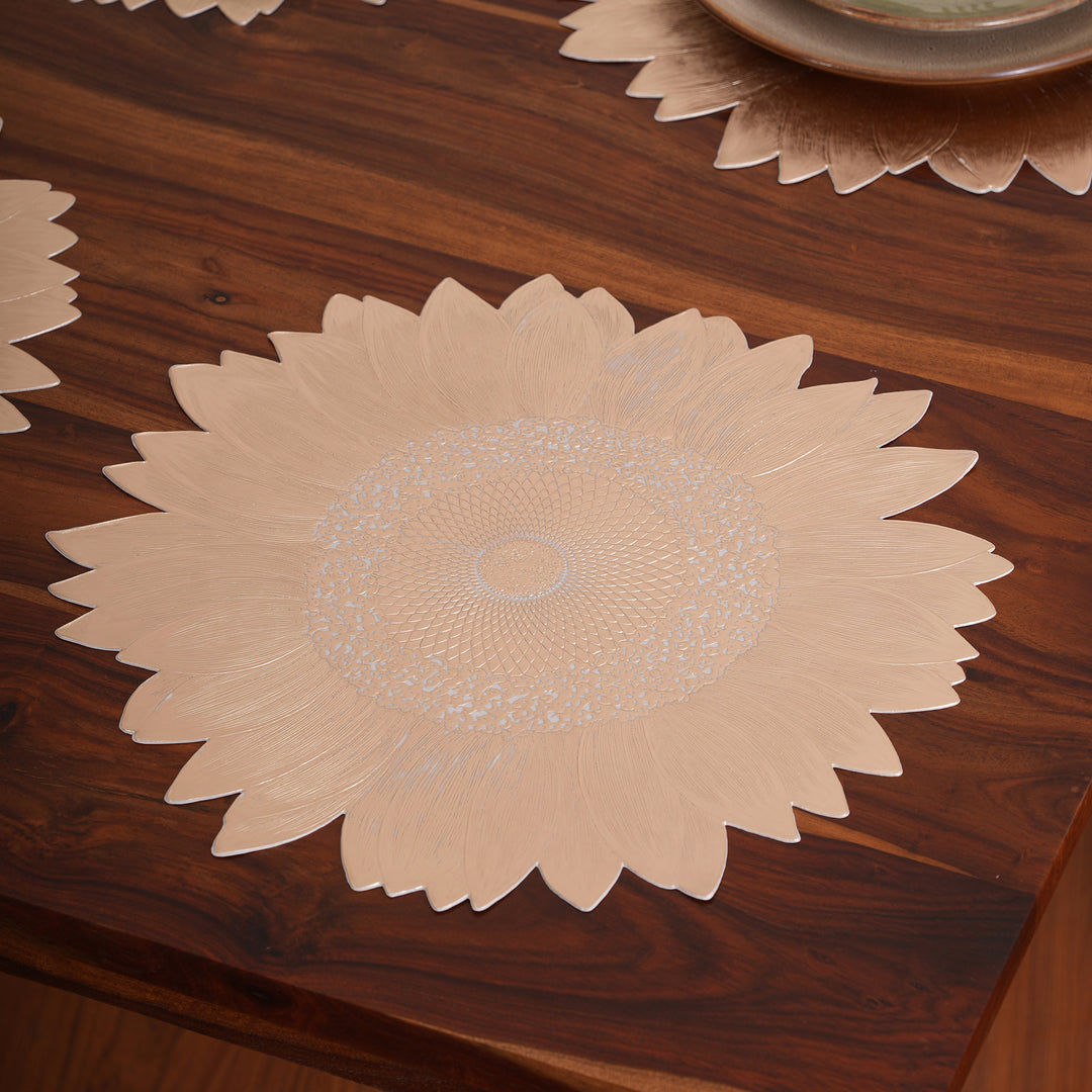 Decorative Sunflower Design Placemat Set of 6