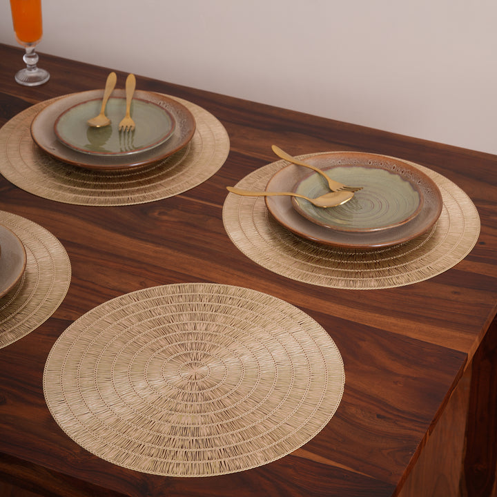 Decorative Spiral Texture Placemat Set of 6