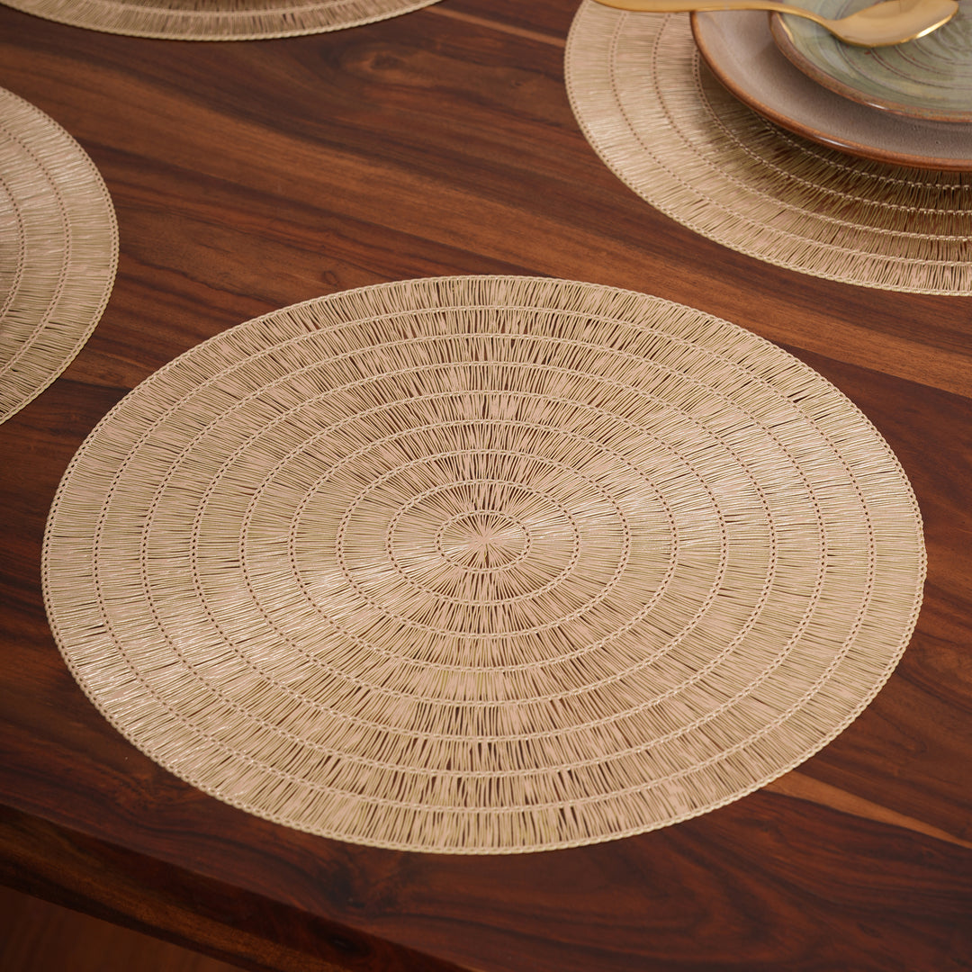 Decorative Spiral Texture Placemat Set of 6