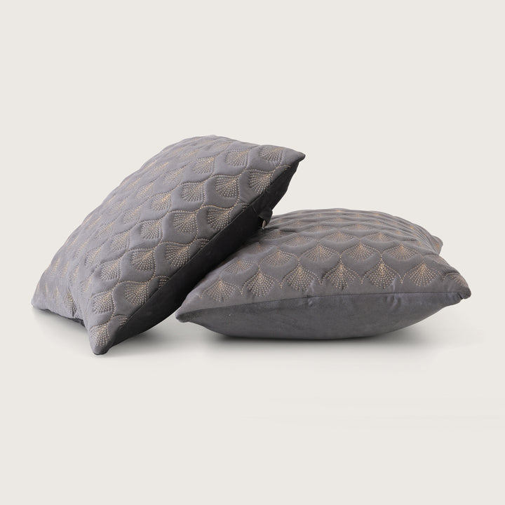 Luxury Quilted Scalloped  Cushion Cover- Set of 2