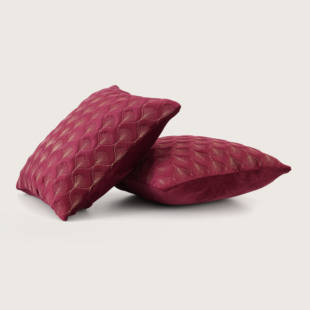 Luxury Quilted Scalloped  Cushion Cover- Set of 2