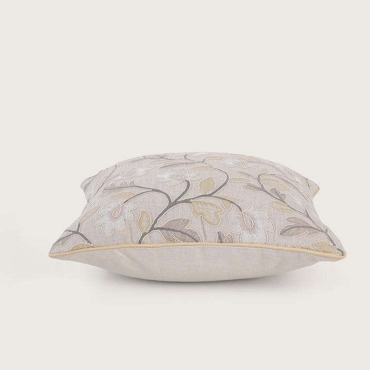Embroidered Floral Cushion Cover - Set of 1