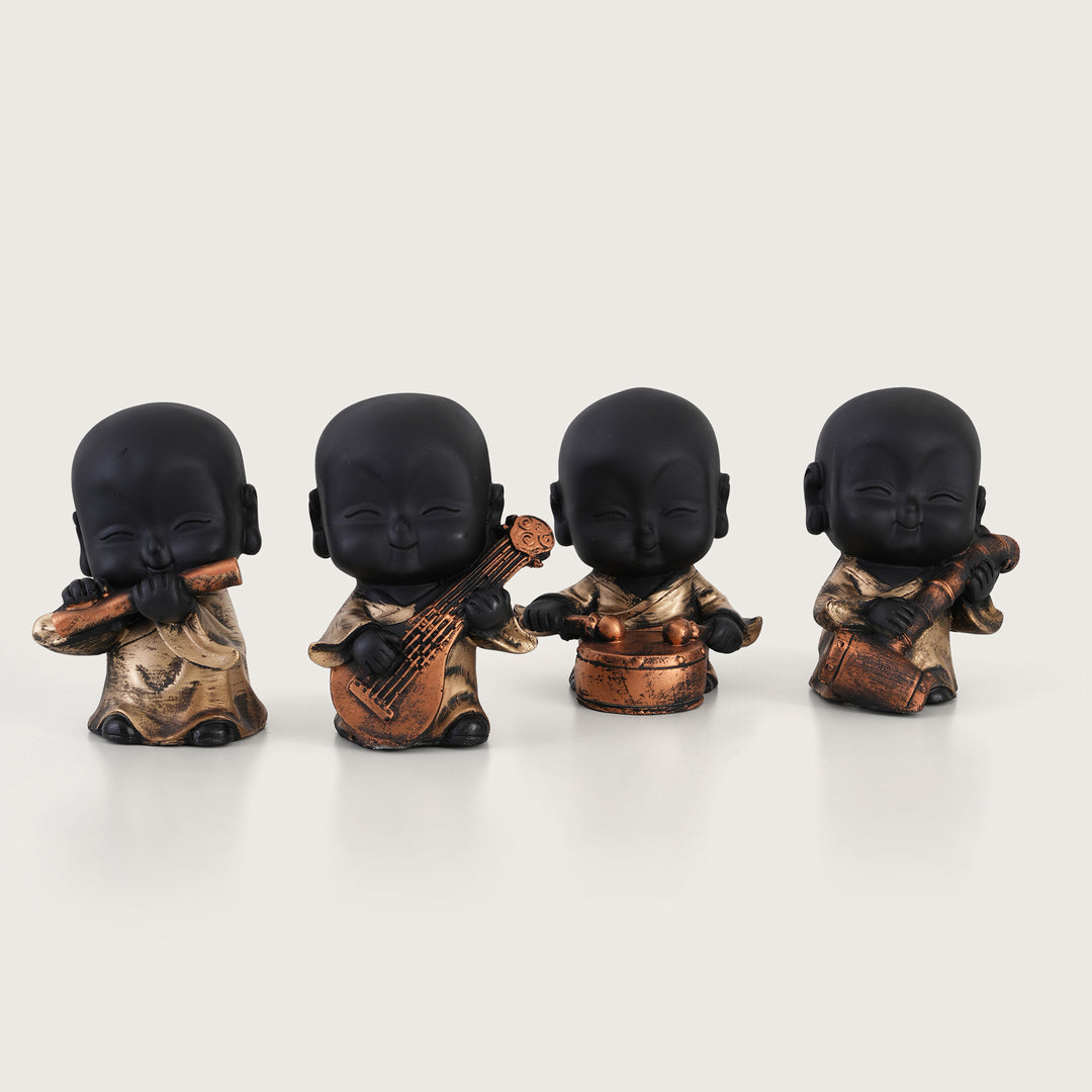 Musical Monk Figurine Set of 4