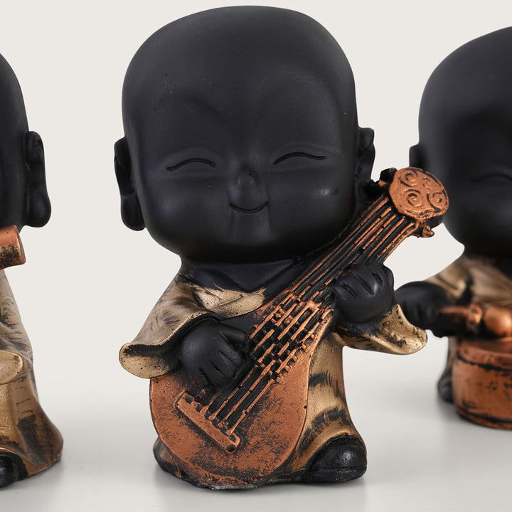 Musical Monk Figurine Set of 4