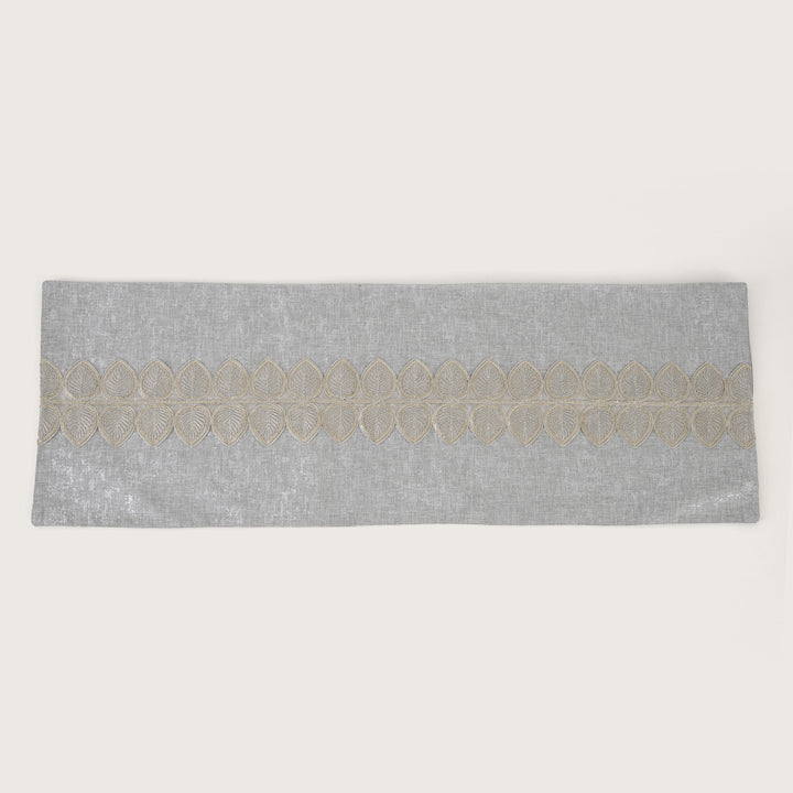 Embroidered Leaf-Vine Table Runner