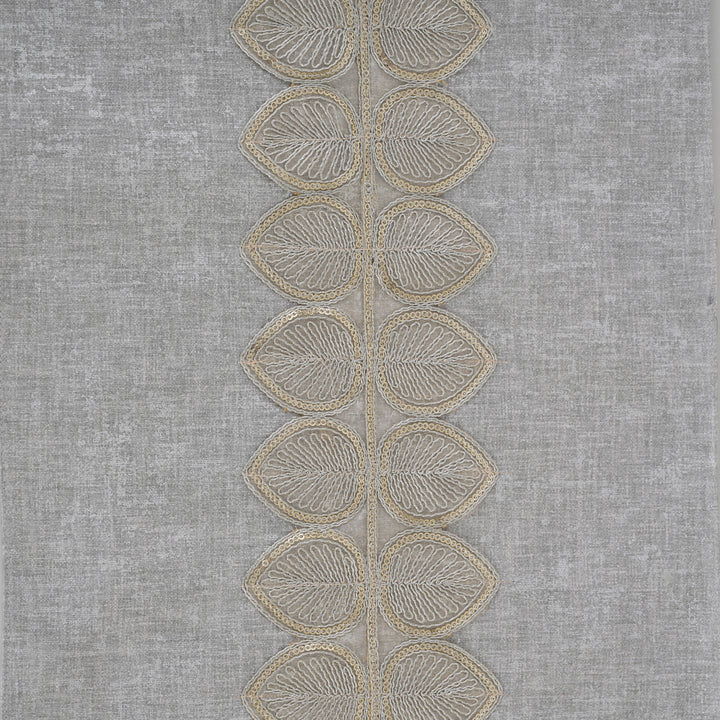 Embroidered Leaf-Vine Table Runner