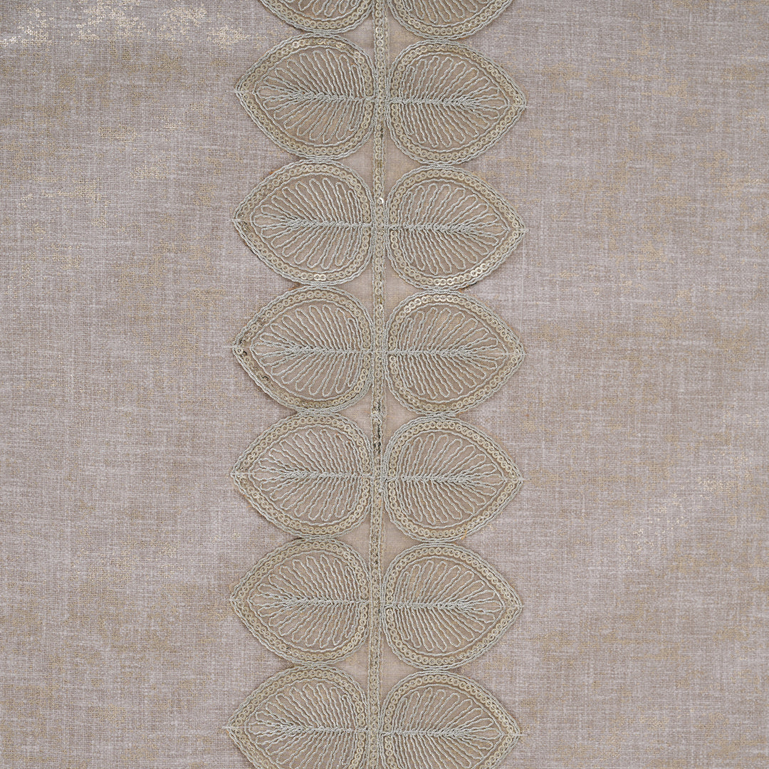 Embroidered Leaf-Vine Table Runner