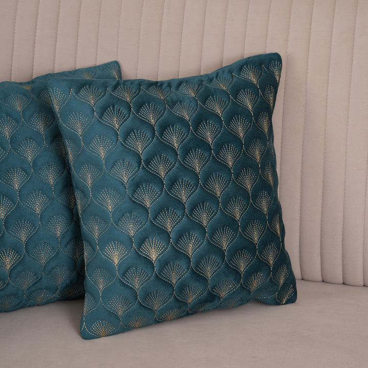 Luxury Quilted Scalloped  Cushion Cover- Set of 2