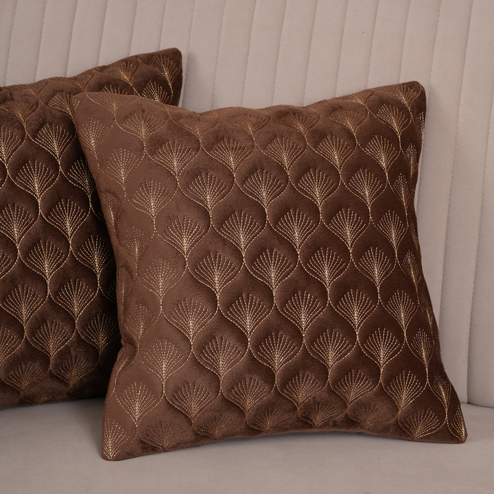 Luxury Quilted Scalloped  Cushion Cover- Set of 2