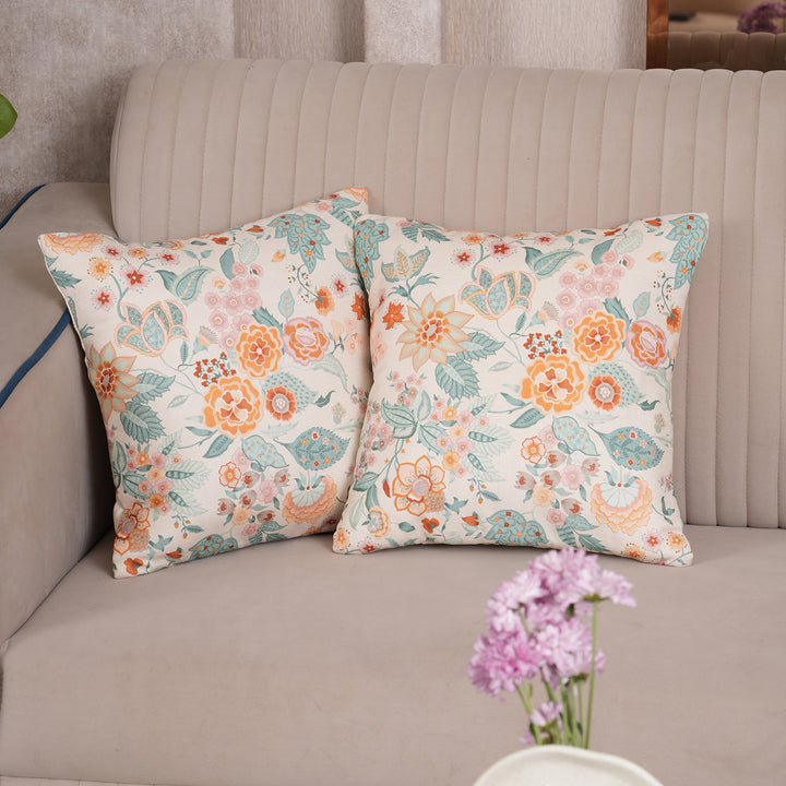 Vintage Floral Bouquet Cushion Cover - Set of 2