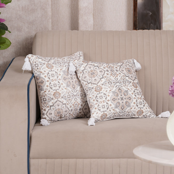 Boho Medallion Tassel Cushion Cover Set of 2