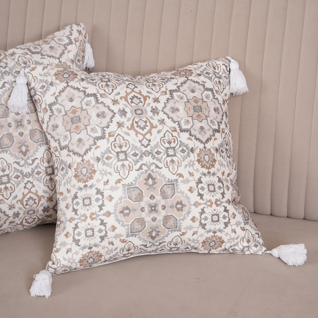 Boho Medallion Tassel Cushion Cover Set of 2