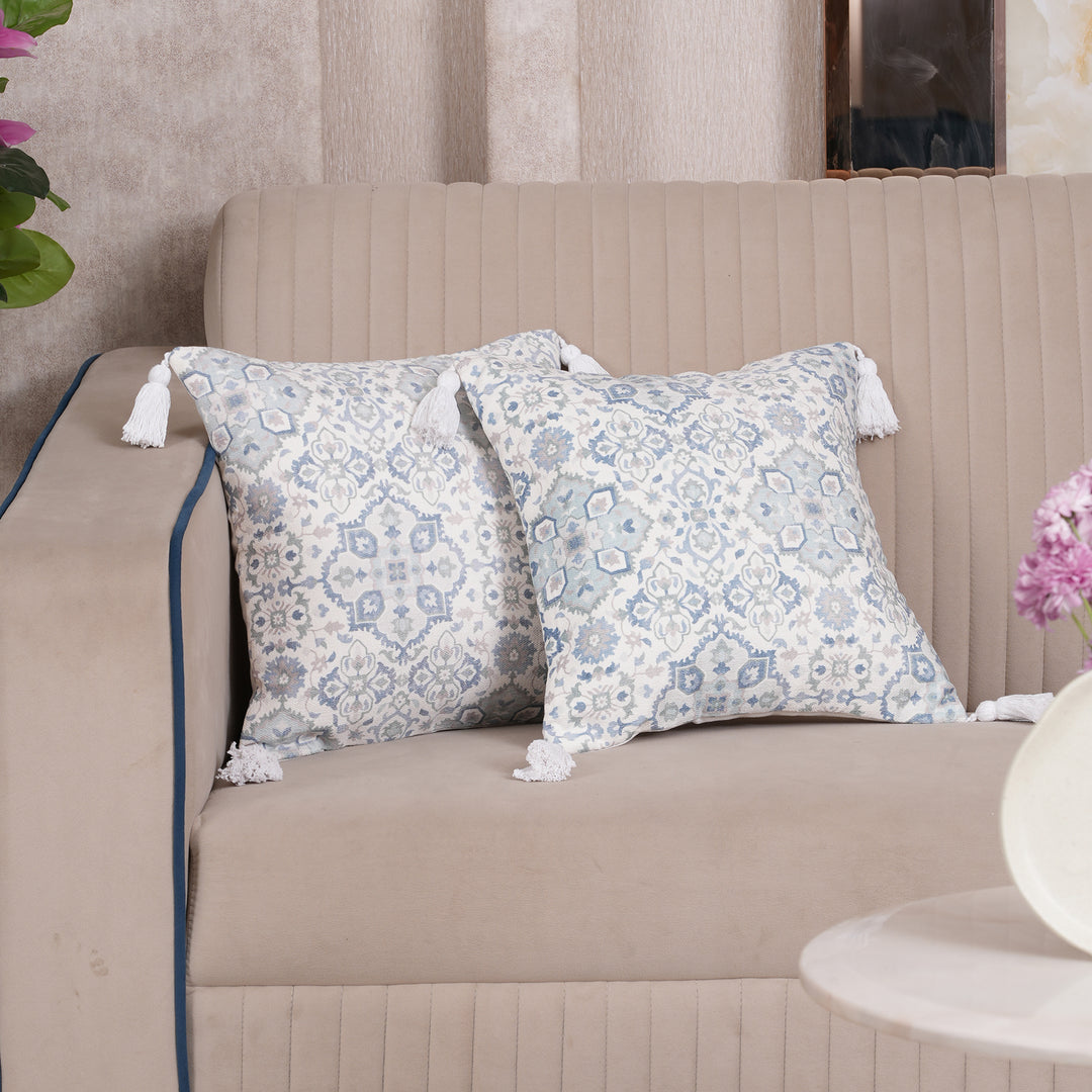 Boho Medallion Tassel Cushion Cover Set of 2