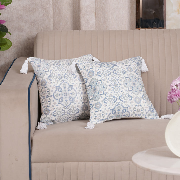 Boho Medallion Tassel Cushion Cover Set of 2