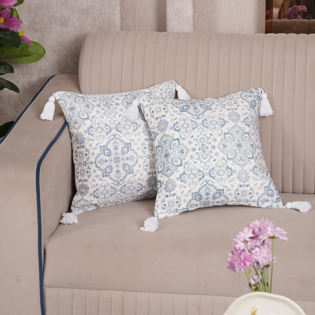 Boho Medallion Tassel Cushion Cover Set of 2