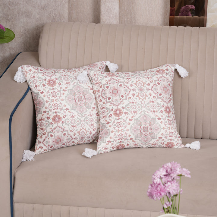 Boho Medallion Tassel Cushion Cover Set of 2