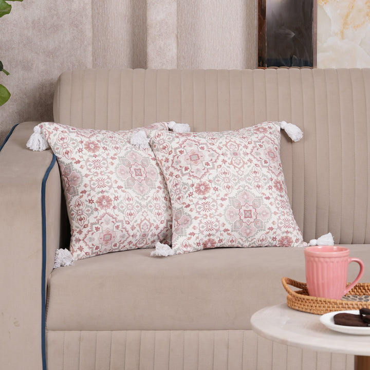 Boho Medallion Tassel Cushion Cover Set of 2