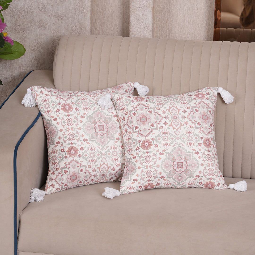 Boho Medallion Tassel Cushion Cover Set of 2