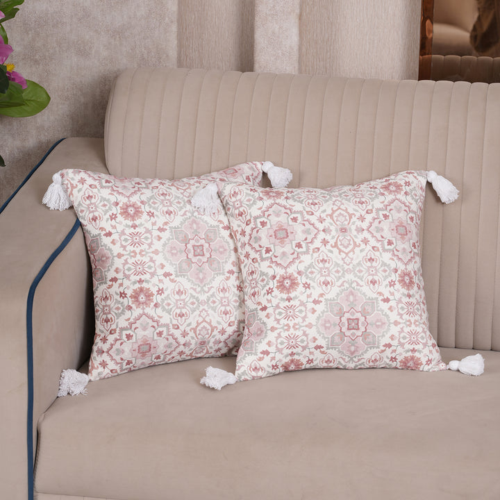 Boho Medallion Tassel Cushion Cover Set of 2