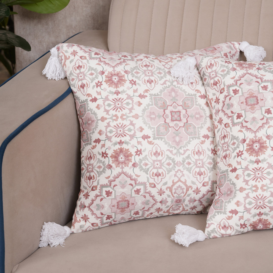 Boho Medallion Tassel Cushion Cover Set of 2