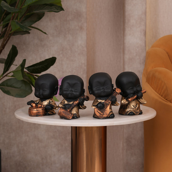 Musical Monk Figurine Set of 4