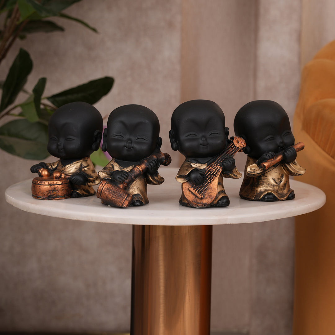 Musical Monk Figurine Set of 4