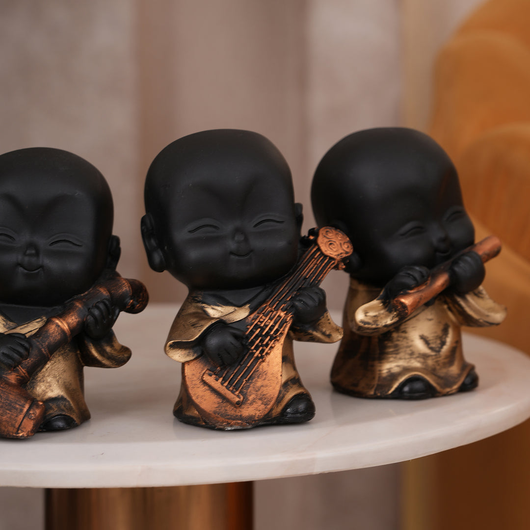 Musical Monk Figurine Set of 4