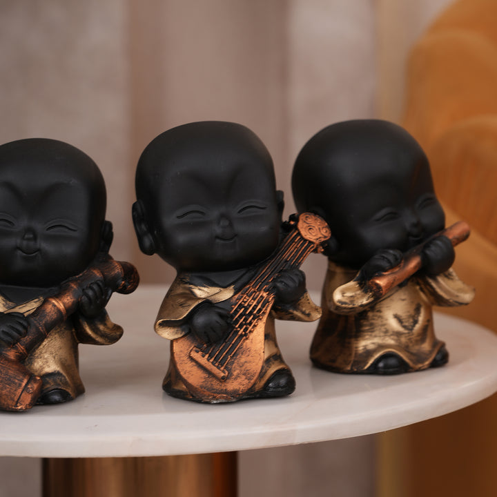 Musical Monk Figurine Set of 4