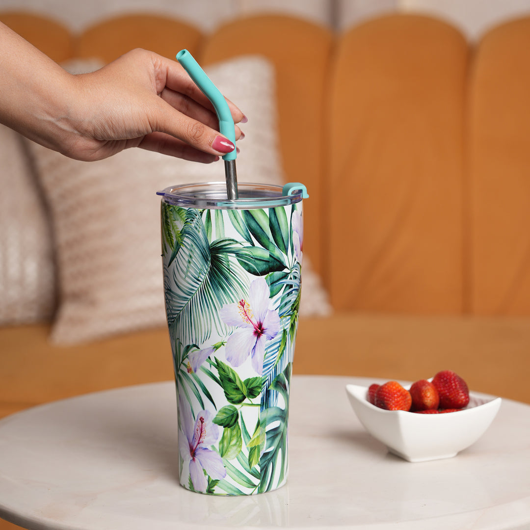 Tropical Hibiscus Insulated Tumbler