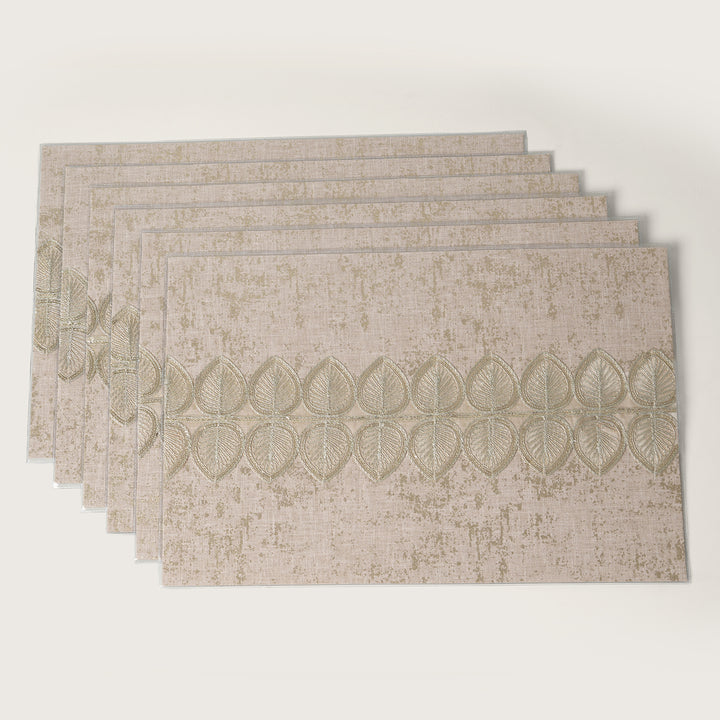 Metallic Leaf Table Mats