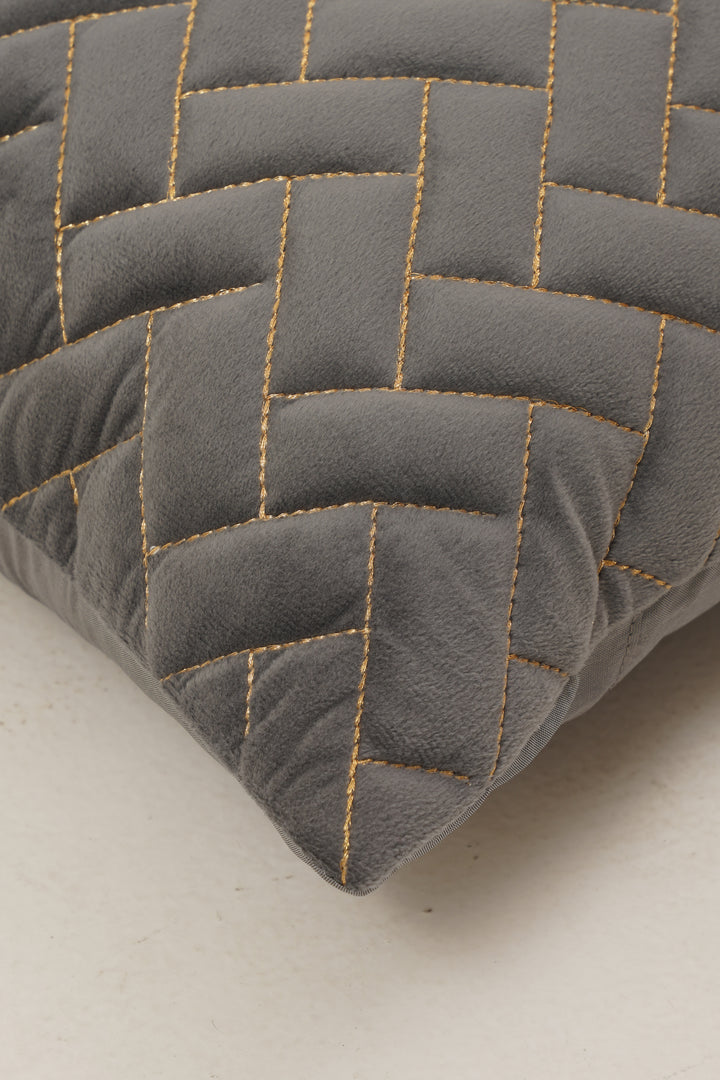 Quad Cushion Cover  16 x16. Set of 2 (Grey)