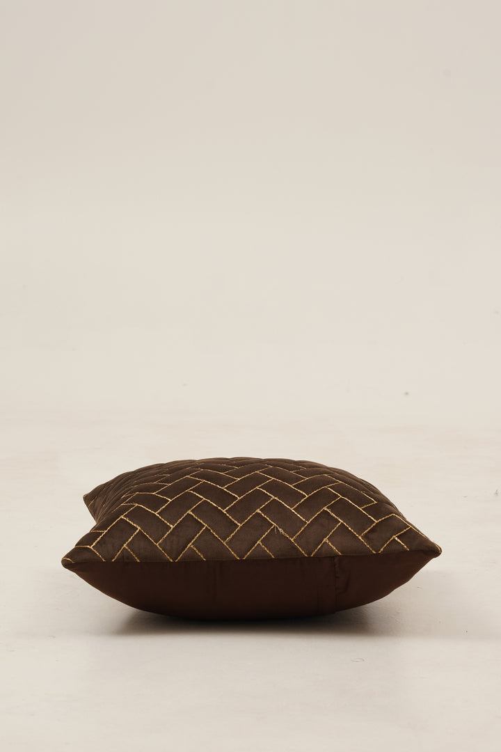 Quad Cushion Cover  16 x16.Set of 2  (Dark Brown)