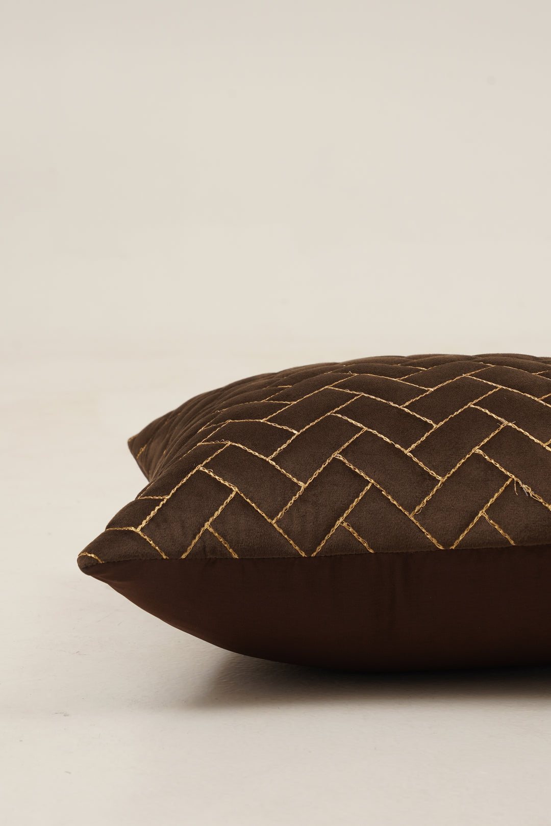 Quad Cushion Cover  16 x16.Set of 2  (Dark Brown)
